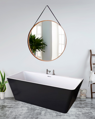 Stitch Freestanding Acrylic Bath - 1500x750mm - Black