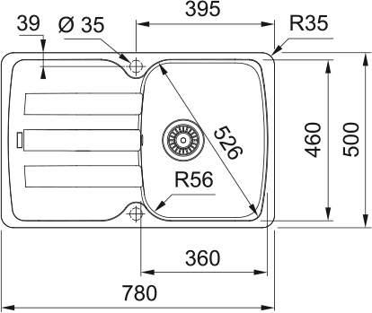 Franke ANTEA AZG 611 78 REV Polar White 114.0532.312