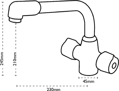 Tap AZTEC precit swivel mix HP chr