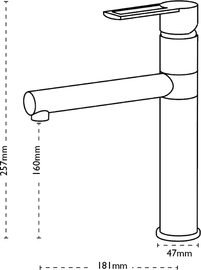 Carron Phoenix Tap RENO swivel top HP Jet Black