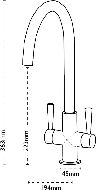 Carron Phoenix Henley Quarter Turn 2HM HP – Chrome