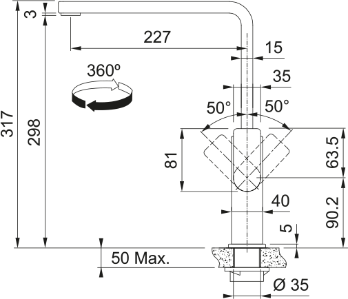 Franke Mythos Pull-Out Nozzle Industrial Black 115.0689.098