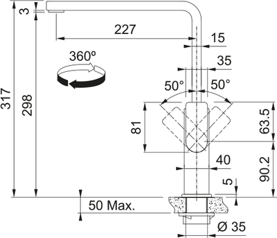 Franke Mythos Swivel Spout Stainless Steel 115.0689.095