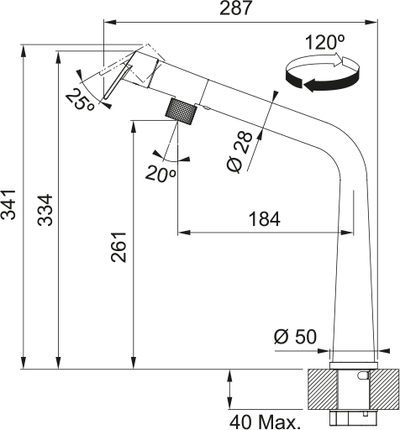 Franke Icon Swivel Spout Chrome 115.0625.185