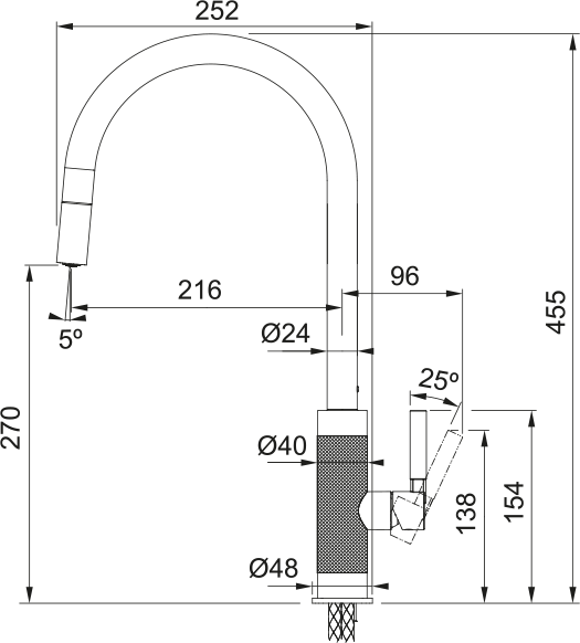 Franke Tessuto J Pullout Nozzle Side DS 115.0691.517