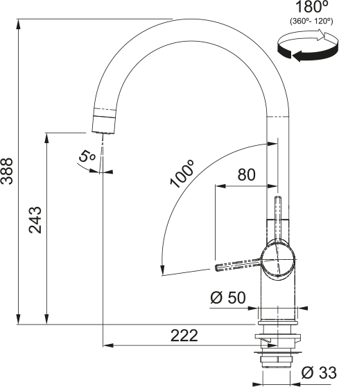 Franke Mythos Water Hub 6-in-1 Electronic Tap – Gold