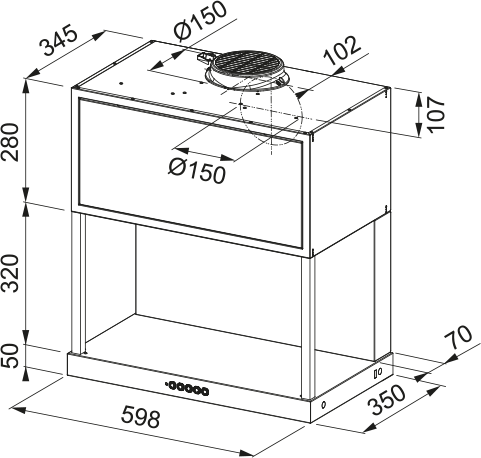 Franke Maris Modular Wall FMA MODULAR F60 BK MT 335.0706.646