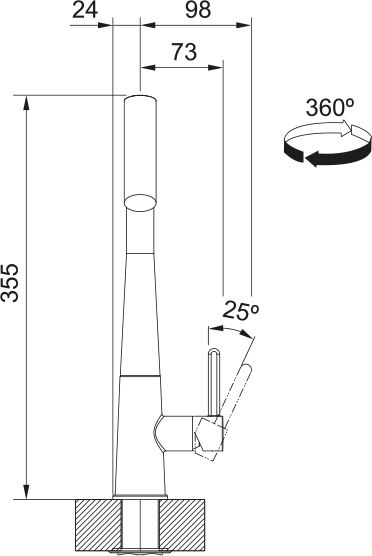 Franke Atlas Sensor Kitchen Tap – Stainless Steel