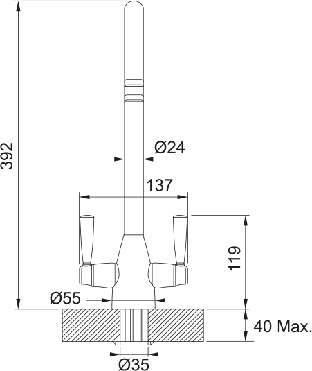 Franke Eiger Brass 115.0689.693