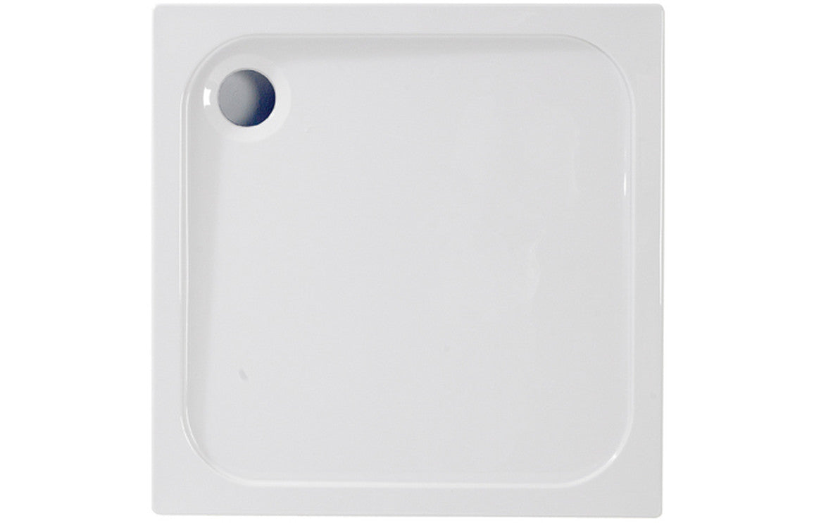 45mm Low Profile  Square Tray & Waste - White All Sizes