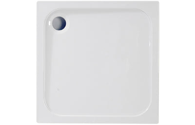 45mm Low Profile  Square Tray & Waste - White All Sizes