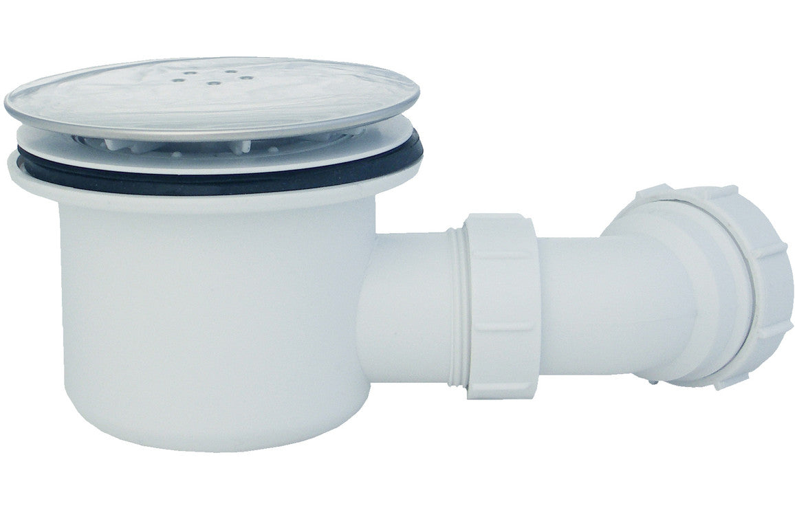 45mm Low Profile  Square Tray & Waste - White All Sizes