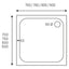 45mm Low Profile  Square Tray & Waste - White All Sizes