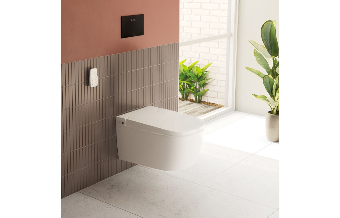 VitrA V-Care Essential Rimless Smart Toilet - White VTPT0008