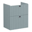VitrA Root Groove 60cm 2 Drawer Slim Washbasin Unit - Matt Fjord Green & Basin