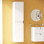 VitrA Root Groove 40cm 2 Door Tall Unit (LH Hinge) - Matt White  VTFT1550