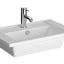 VitrA Root Groove 60cm 2 Drawer Slim Washbasin Unit - Matt Fjord Green & Basin