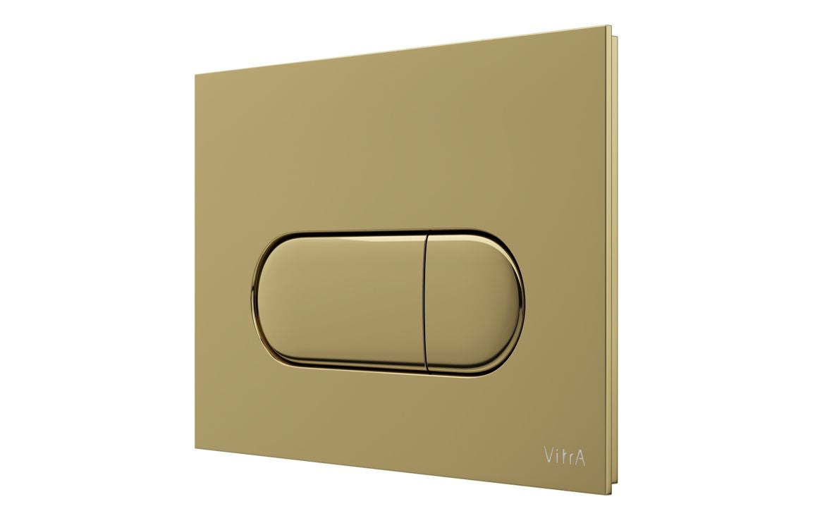 VitrA Loop Round Flush Plate - Gloss Gold VTAC0276