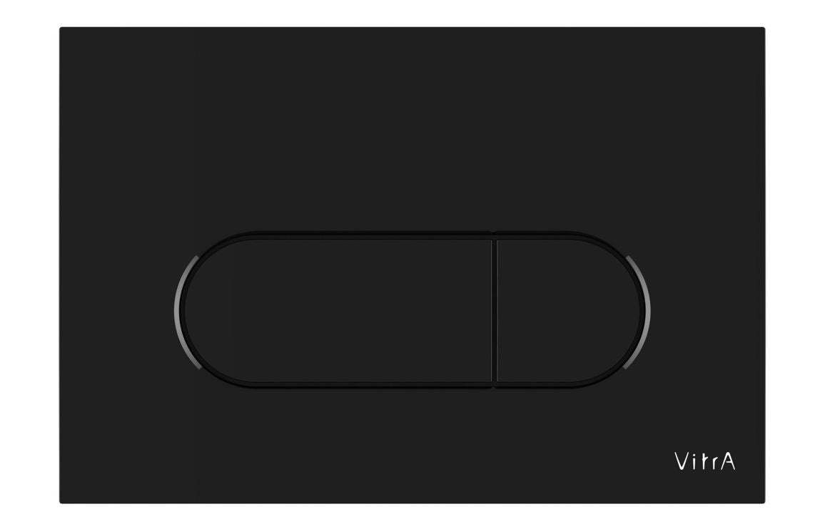 VitrA Loop Round Flush Plate - Gloss Black VTAC0268