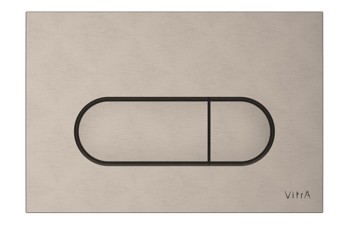 VitrA Loop Round Flush Plate - Brushed Nickel VTAC0274