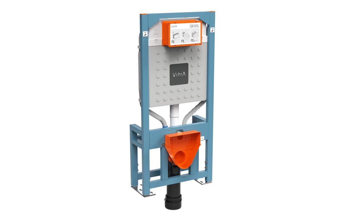 VitrA V-Fix Prime WH WC Frame & 12cm 3/6L Cistern (Floor Fix, Electric & Water Connection) VTWP0016