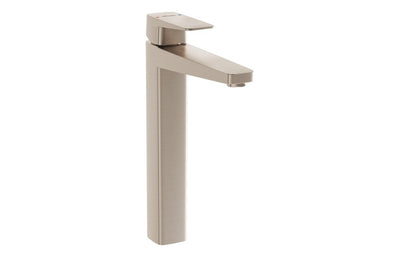 VitrA Root Square Tall Basin Mixer - Brushed Nickel VTTS1294