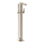 VitrA Root Square Floor Standing Bath/Shower Mixer - Brushed Nickel VTTB1118
