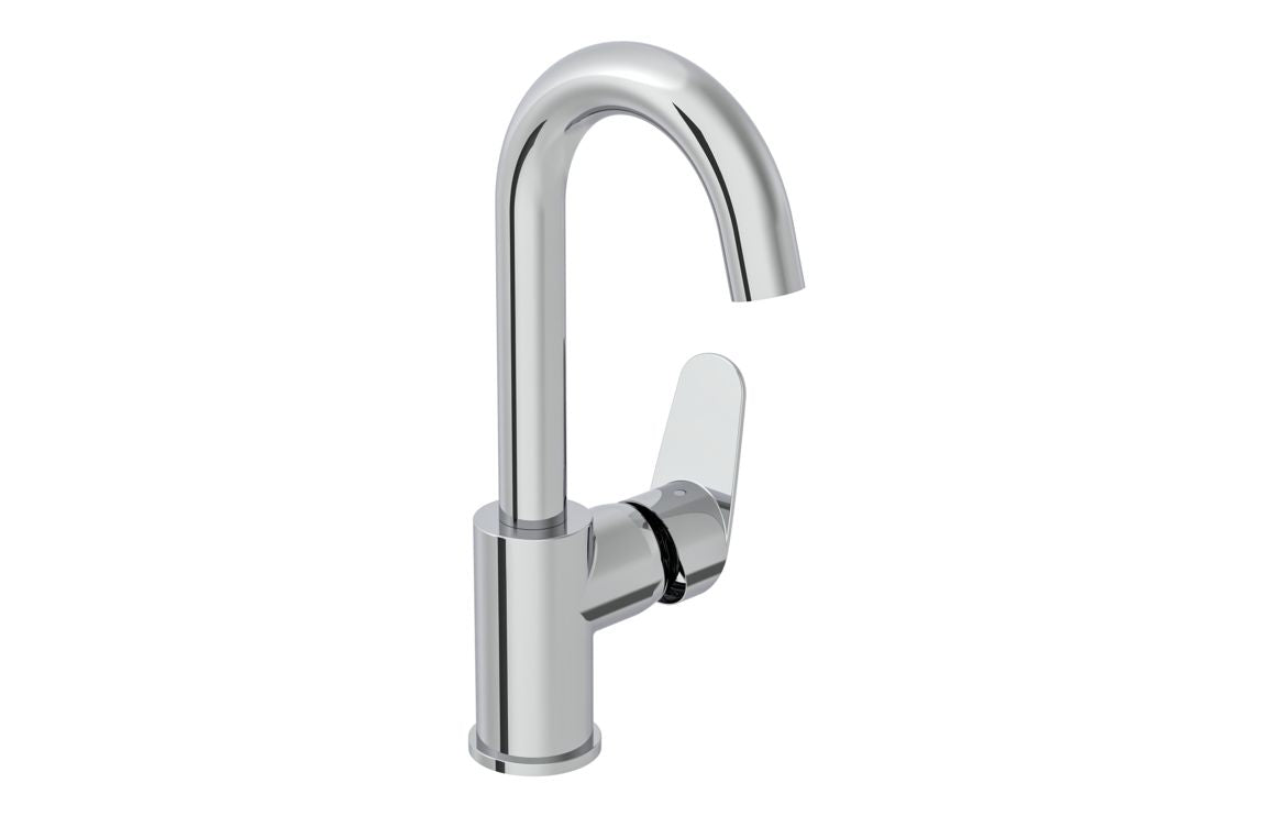 VitrA Flow Round Swivel Basin Mixer - Chrome VTTS1152