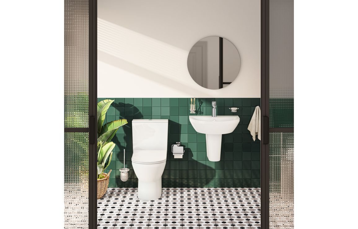 VitrA 595x595mm Round Mirror - Brushed Chrome VTMR0018