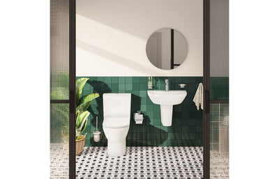 VitrA 595x595mm Round Mirror - Brushed Chrome VTMR0018