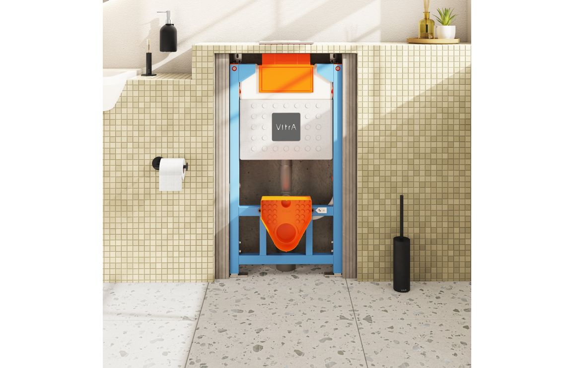 VitrA V-Fix Prime Reduced Height (98cm) WH WC Frame & 3/6L Cistern (Floor/Wall Fix) VTWP0004