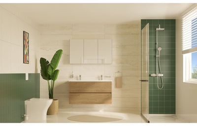 VitrA 1220x695mm Mirrored Cabinet - Brushed Chrome VTMS0002