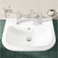 VitrA S20 550x445mm 2TH Semi Recessed Basin - White VTPB1294