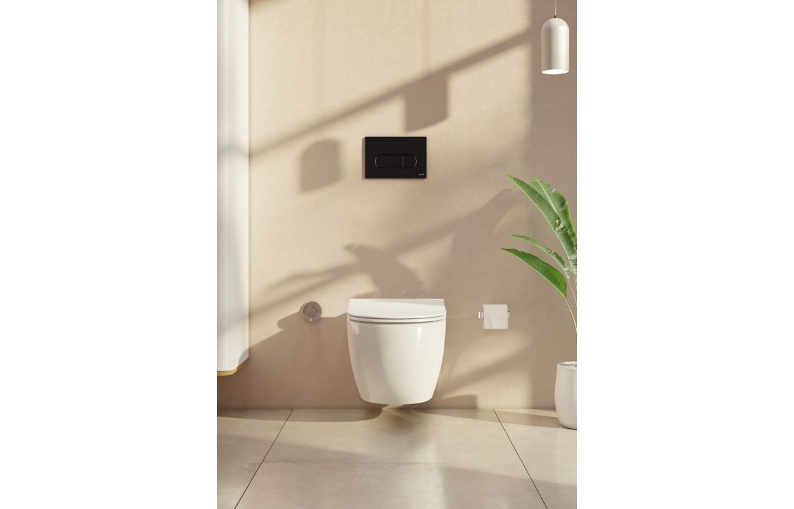 VitrA Loop Round Flush Plate - Gloss Black VTAC0268