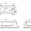 Vitra Optima Single Ended Rectangular Acrylic Bath