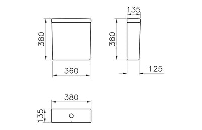 VitrA Integra Rimless Comfort Height Open Back Close Coupled
