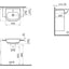 VitrA Zentrum 495x425mm 1TH Semi Recessed Basin - White VTPB1022