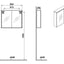 VitrA 820x695mm Mirrored Cabinet - Brushed Chrome VTFT0172
