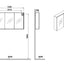 VitrA 1220x695mm Mirrored Cabinet - Brushed Chrome VTMS0002