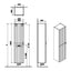 VitrA Root Groove 40cm 2 Door Tall Unit (LH Hinge) - Matt White  VTFT1550