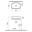 VitrA Shift 545x375mm 0TH Basin (No Overflow) - White VTPB0022