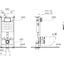 VitrA V-Fix Core WH 12cm WC Frame & Cistern VTWP0046