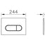 VitrA Loop Round Flush Plate - Brushed Nickel VTAC0274