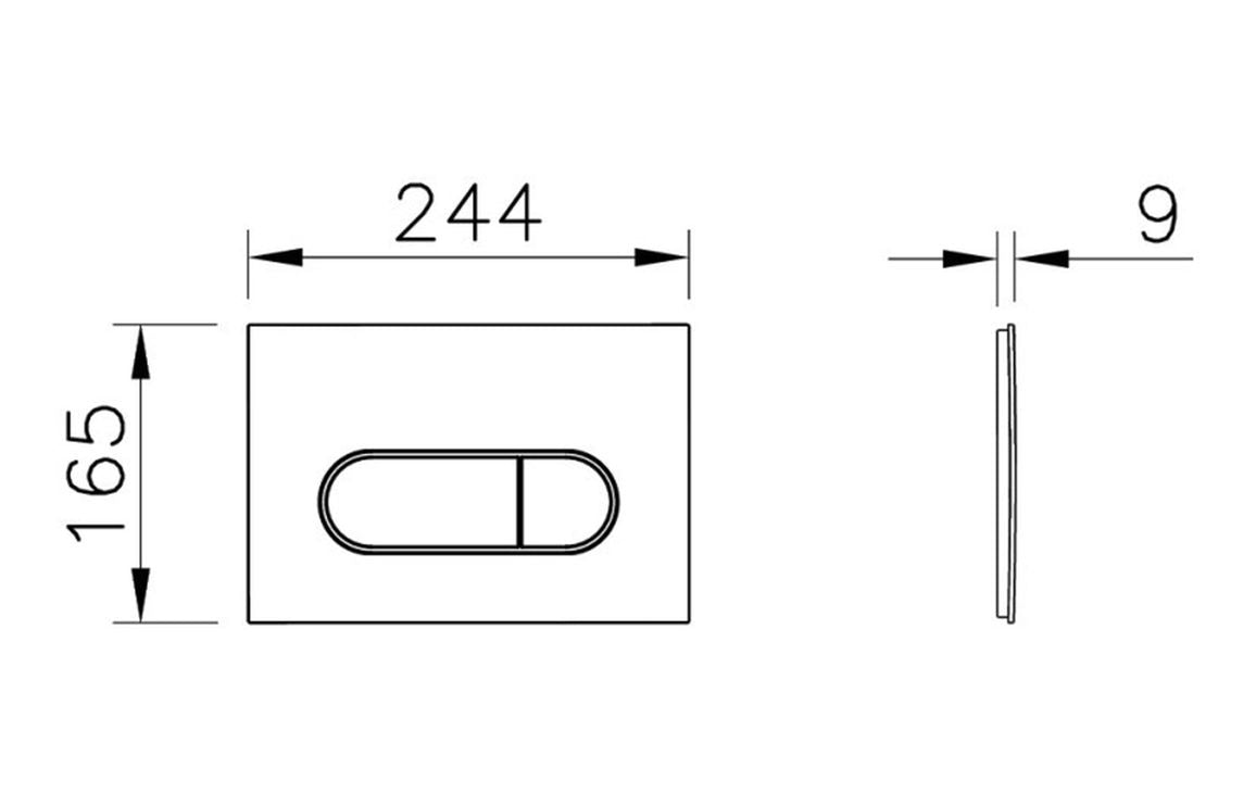 VitrA Loop Round Flush Plate - Gloss Gold VTAC0276