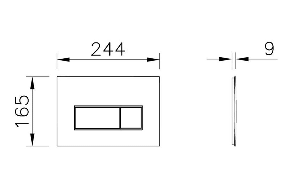 VitrA Loop Square Flush Plate - Gloss White  VTAC0284
