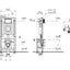 VitrA V-Fix Prime WH WC Frame & 12cm 3/6L Cistern (Floor Fix, Electric & Water Connection) VTWP0016