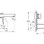 VitrA Root Square Wall Mounted Basin Mixer - Chrome VTTS1508