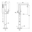 VitrA Root Square Floor Standing Bath/Shower Mixer - Brushed Nickel VTTB1118