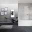 Novellini Young 1BSV BATH SCREEN WITH 2 FOLDING DOORS Chrome 1200mm
