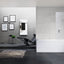 Novellini Young 850mm 2.0 1V Bath Screen with Full Pivoting Door White